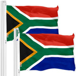 Load image into Gallery viewer, South Africa South African Flag 3x5 Ft 2 Pack 150D Printed Polyester Brass
