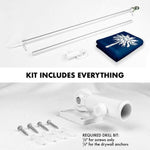 Load image into Gallery viewer, G128 Combo Pack: 6 Feet Tangle Free Spinning Flagpole (Silver) South Carolina SC State Flag 3x5 ft Printed 150D Brass Grommets (Flag Included) Aluminum Flag Pole