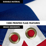 Load image into Gallery viewer, G128 Combo Pack: 6 Feet Tangle Free Spinning Flagpole (Silver) North Carolina State Flag 3x5 ft Printed 150D Brass Grommets (Flag Included) Aluminum Flag Pole