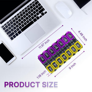 Weekly Pill Organizer 2 Times A Day   Airtight Pill Box 7 Day   Am Pm Vitamin