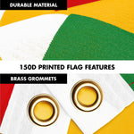 Load image into Gallery viewer, G128 Combo Pack: 6 Ft Tangle Free Aluminum Spinning Flagpole (Silver) &amp; Kurdistan Region Flag 3x5 Ft, LiteWeave Pro Series Printed 150D Polyester  Pole with Flag Included