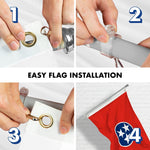 Load image into Gallery viewer, G128 Combo Pack: 6 Feet Tangle Free Spinning Flagpole (Silver) Tennessee TN State Flag 3x5 ft Printed 150D Brass Grommets (Flag Included) Aluminum Flag Pole