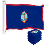 Load image into Gallery viewer, G128 5 Pack: Guam Guamanian Flag  3x5 Ft  LiteWeave Pro Series Printed 150D Polyester  Indoor/Outdoor, Vibrant Colors, Brass Grommets, Thicker and More Durable Than 100D 75D Polyester