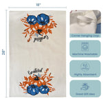 Load image into Gallery viewer, Set of 2 Grateful l Printed Dish Towels Hand Towels Boho Tea Towels Multifunctional Stylish Absorbent Quick Dry Soft 18 x28 100% Cotton Blue &amp; Orange

