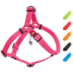 Load image into Gallery viewer, Waterproof Dog Harness Adjustable 20–32 in Metal Clasp &amp; QR Tag Pink