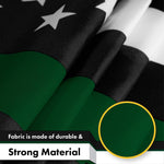 Load image into Gallery viewer, Thin Green Line American Flag 3x5 Ft 2Pack Printed 150D Polyester

