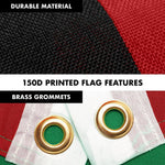 Load image into Gallery viewer, G128 Combo Pack: 6 Ft Tangle Free Spinning Flagpole (Black) &amp; United Arab Emirates Flag 3x5 Ft Printed 150D Polyester, Brass Grommets (Flag Included) Aluminum Flag Pole