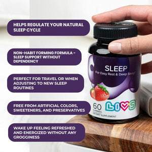 Sleep Gummies w Melatonin and Magnesium Sleep Aid Gummy for Adults Organic with