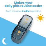 Load image into Gallery viewer, Weekly Medicine Organizer Pill Box Am Pm Pill Case 7 Day Pill Holder 2 Times A
