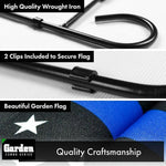 Load image into Gallery viewer, G128 Combo Pack: Garden Flag Stand Black 36x16 Inch &amp; Garden Flag Thin Blue Line 12x18 Inch
