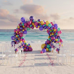 Load image into Gallery viewer, Balloon Garland Arch Kit 146 Pcs Hot Pink Metallic Purple Purple Cream Beige Yellow &amp; Confetti Balloons for Baby Shower Birthday Gender Reveal Wedding Party DIY Kit