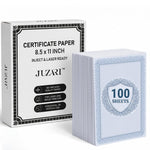 Load image into Gallery viewer, 100 Certificate Paper 8.5 x 11 inch for Printing Blank Certificate Papers for Award Certificates &amp; Diploma Paper Premium Blue Border Award Papers Cardstock for Awards &amp; Certificates Graduation