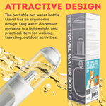 Load image into Gallery viewer, Portable Dog Water Bottle Dispenser 12 Oz 11.8 x 7.9 x 9.2 Inch Pet Water Bottles for Dogs on Walks ABS Dog Travel Water Bottle with Silicone Strap &amp; Cotton Filter