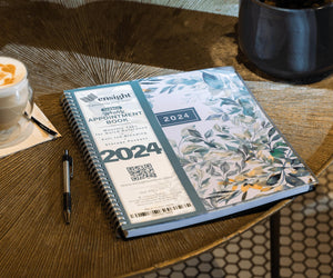 2024 Appointment Book & Planner 8.5 x 11 inches Large Tabbed Daily Hourly Weekly Planner Calendar and Schedule Book 15 Minute time Slots Business and Personal Planner Jan 2024 Jan 2025 (Floral)