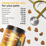 Load image into Gallery viewer, Flea and Tick Prevention for Dogs   Dog Flea Treatment Chews   Immune Support Flea and Tick Chewables for Dogs   Dog Flea &amp; Tick Control Supplement   All Breeds &amp; Ages   Vet Formulated   Soft Treats