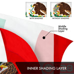 Load image into Gallery viewer, Mexico Mexican Flag 3x5 Ft 2Pack Doublesided Embroidered Polyester By G128