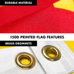 Load image into Gallery viewer, G128 Combo Pack: 6 Feet Tangle Free Spinning Flagpole (Silver) New Mexico NM State Flag 3x5 ft Printed 150D Brass Grommets (Flag Included) Aluminum Flag Pole