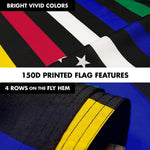 Load image into Gallery viewer, G128 Combo Pack: 6 Ft Tangle Free Spinning Flagpole (Black) &amp; Thin Line Civil Services Flag 3x5 Ft Printed 150D Polyester, Brass Grommets (Flag Included) Aluminum Flag Pole