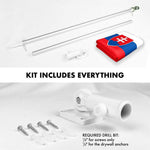 Load image into Gallery viewer, G128 Combo Pack: 6 Ft Tangle Free Spinning Flagpole (Silver) &amp; Slovakia Flag 3x5 Ft Printed 150D Polyester, Brass Grommets (Flag Included) Aluminum Flag Pole