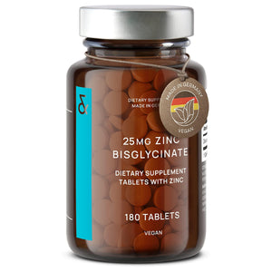 Zinc Bisglycinate 25mg 180 Tablets 6 Months Supply Natural Chelated Zinc