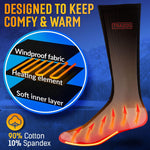 Load image into Gallery viewer, Heated Socks for Men Women Rechargeable M Size Electric Battery Thermal Hunting Fishing Camping Skiing Cycling Running Washable Ergonomical with 4 Temp Modes 5V 5000mA