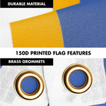 Load image into Gallery viewer, G128 Combo Pack: 6 Ft Tangle Free Spinning Flagpole (Black) &amp; Minnesota Flag 3x5 Ft Printed 150D Polyester, Brass Grommets (Flag Included) Aluminum Flag Pole