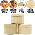 Load image into Gallery viewer, 3pcs 2.75 x1.95 inch Small Unpainted Wooden Round Boxes with Lid Mini Wood Box for Crafts Wooden Unfinished DIY Set Storage Trinket Boxes Container Blank Wood Crafts to Paint
