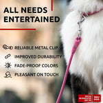Load image into Gallery viewer, Rolled Leather Dog Leash 4 ft x 0.5 in All Sizes Pink