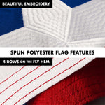 Load image into Gallery viewer, G128 Combo Pack: 5 Ft Tangle Free Spinning Flagpole (Silver) &amp; Puerto Rico Flag 2.5x4 Ft Embroidered 220GSM Spun Polyester, Brass Grommets (Flag Included) Aluminum Flag Pole
