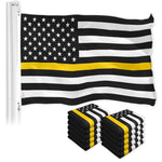 Load image into Gallery viewer, Thin Yellow Line American Flag 3x5 Ft 10Pack Printed 150D Polyester By G128
