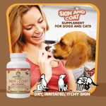 Load image into Gallery viewer, Skin and Coat Supplement with Fish Oil and Omega 3 for Dogs and Cats Dog Itch
