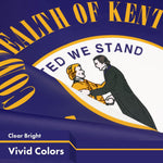 Load image into Gallery viewer, G128 10 Pack: Kentucky KY State Flag  3x5 Ft  LiteWeave Pro Series Printed 150D Polyester  Indoor/Outdoor, Vibrant Colors, Brass Grommets, Thicker and More Durable Than 100D 75D Polyester