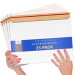 Load image into Gallery viewer, White Rigid Mailers 12.75 x 9.5 Inch Pack of 25 Photo Mailer Envelopes Flat Cardboard Mailers Self Seal Sturdy Cardboard Photo Envelope. Recyclable Hard Shipping Envelopes