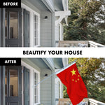 Load image into Gallery viewer, 6 Feet Tangle Free Spinning Flagpole (Silver) China Flag Brass Grommets Embroidered 3x5 ft (Flag Included) Aluminum Flag Pole
