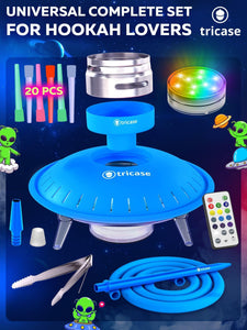 Premium Portable Blue Hookah Set Blue Hookah Set UFO With Everything