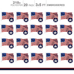 Load image into Gallery viewer, MULTI PACK: American Flag 210D Embroidered Polyester 3x5 Ft   20 PACK
