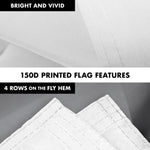 Load image into Gallery viewer, G128 Combo Pack: 5 Ft Tangle Free Aluminum Spinning Flagpole (Black) &amp; Solid White Color Flag 2x3 Ft, LiteWeave Pro Series Printed 150D Polyester  Pole with Flag Included