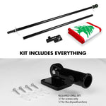 Load image into Gallery viewer, G128 Combo Pack: 6 Ft Tangle Free Spinning Flagpole (Black) &amp; Lebanon Flag 3x5 Ft Printed 150D Polyester, Brass Grommets (Flag Included) Aluminum Flag Pole