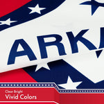 Load image into Gallery viewer, G128 Arkansas State Flag  3x5 feet  Printed 150D Indoor/Outdoor, Vibrant Colors, Brass Grommets, Quality Polyester, Much Thicker More Durable Than 100D 75D Polyester