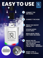 Load image into Gallery viewer, White Hookah Pump with 1300 mAh Rechargeable Battery Electric Hookah Air Pump
