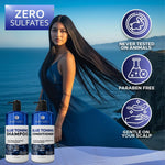 Load image into Gallery viewer, Blue Shampoo and Conditioner Set  16 Fl Oz Set of 2 Sulfate Free and Paraben Free Neutralizing Toner to Correct Orange Brassy Hair Back to Brunette Professional Formula For Women Men