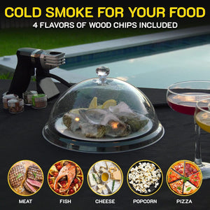 Smoking Gun Wood Smoke Infuser Birner PRO Premium Kit 13 PCS Smoker Machine with Accessories and Wood Chips Cold Smoke for Food and Drinks Gift for Man