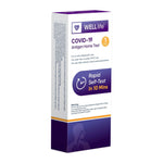 Load image into Gallery viewer, 1 Pack  WELLlife COVID19 at Home Self Test  Results in 10 Minutes, FDA Authorized COVID Home Test, with Noninvasive Nasal Swab, Easy to Use &amp; No Discomfort