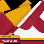 Load image into Gallery viewer, G128 10 Pack: Maryland MD State Flag  3x5 Ft  LiteWeave Pro Series Printed 150D Polyester  Indoor/Outdoor, Vibrant Colors, Brass Grommets, Thicker and More Durable Than 100D 75D Polyester