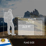Load image into Gallery viewer, Uruguay Uruguayan Flag 3x5 Ft 2Pack Doublesided Embroidered Polyester By G128