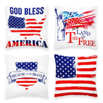Load image into Gallery viewer, Patriotic Decoration Land of Free Waterproof Throw Pillow Covers 18x18 In Set
