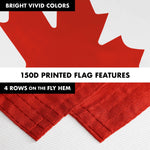Load image into Gallery viewer, G128 Combo Pack: 5 Ft Tangle Free Aluminum Spinning Flagpole (Black) &amp; Canada Canadian Flag 2x3 Ft, LiteWeave Pro Series Printed 150D Polyester  Pole with Flag Included