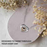 Load image into Gallery viewer, Gift Ready Heart Necklace – Elegant Stainless Steel Double Heart Pendant for Women Birthday Anniversary &amp; Christmas Jewelry in Box