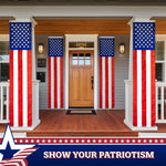 Load image into Gallery viewer, G128 3Pack: American USA Pull Down Bunting Flag  1.67x8 Ft  Embroidered Polyester