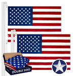 Load image into Gallery viewer, USA American Flag 3x5 Ft 2Pack Doublesided Embroidered Polyester By G128
